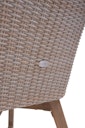Vorschaubild Garden Pleasure Gartenmöbel Set PUEBLO / OAKLAND, Tisch 100 x 60 x 55 + 4 Sessel, Akazie / Polyrattan Zimtbraun / Kissen 100 % Polyester Taupe