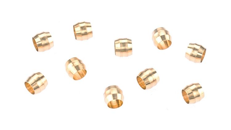CONTEC Leitungsanschluss Disc Stop Shimano gold Klemmring (Olive), Set &agrave, 10 Stück