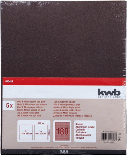 kwb 5 Schleifbogen Korund K 180 810418