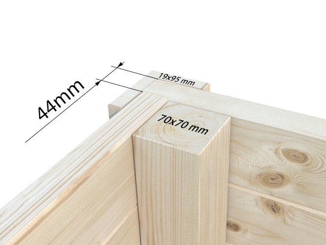 Palmako Gartenhaus Andrea 17,1 m² mit Schiebetür - 44 mm