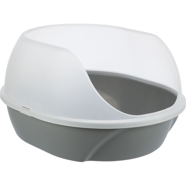 TRIXIE Katzentoilette Simao, hoher Rand, 48 × 30 × 58 cm, grau