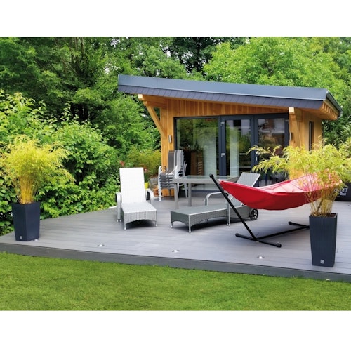 Fiberdeck Premium WPC-Terrassendiele Dark grey massiv 23 mm