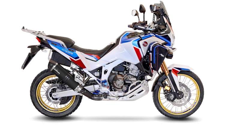LeoVince SLIP-ON Edelstahl SBK LV ONE EVO Schwarz für HONDA CRF 1100 L AFRICA TWIN/ADVENTURE SPORT/DCT