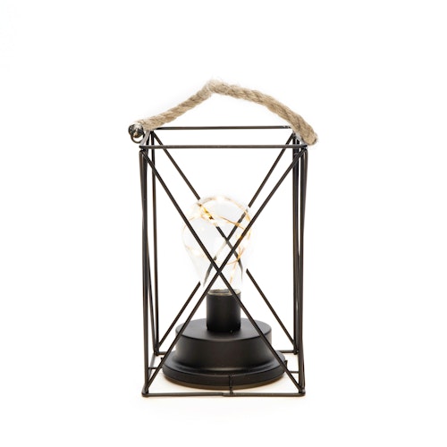 Konstsmide Weihnachtsbeleuchtung  LED Metalllaterne eckig