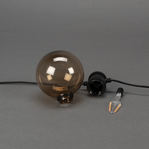 Konstsmide Ganzjahresbeleuchtung LED Biergartenkette Erweiterung, 10 Dioden