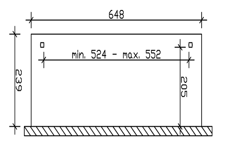 Skan Holz Terrassenüberdachungen Verona o. Mittelpfosten Breite 648 cm