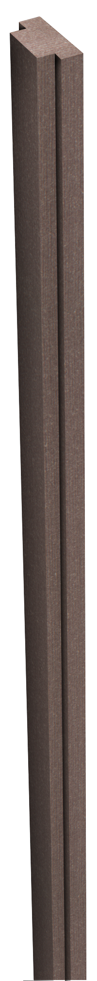GroJa Solid Stecksystem BPC Pfostenabdeckleiste 2,9 x 1,5 x 190 cm-terra