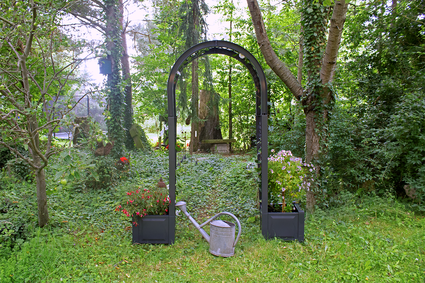 KHW Rosenbogen mit Pflanzkasten