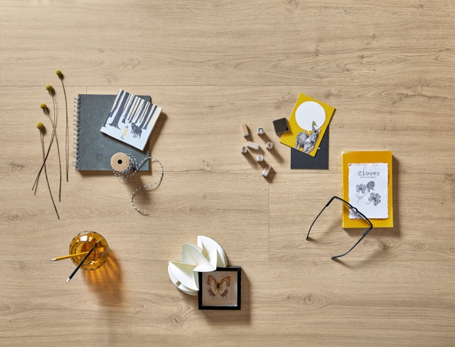 MEISTER Designboden MeisterDesign. flex DD 400 1290 x 216 x 5 mm 7122 Felseneiche sand Porensynchron-Struktur