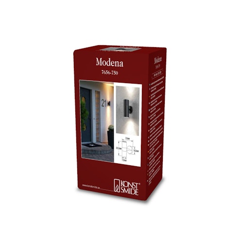 Konstsmide Wandleuchte Modena Up/Down groß, versch. Farben