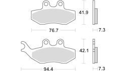 TRW Bremsbelag Typ EC Organisch mit ABE, Bremsbelag "MCB 734" Satz
