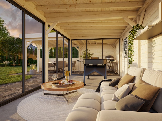 Palmako Carport/Pavillon Connect Lenna 33,2 m² Set 421 Slide