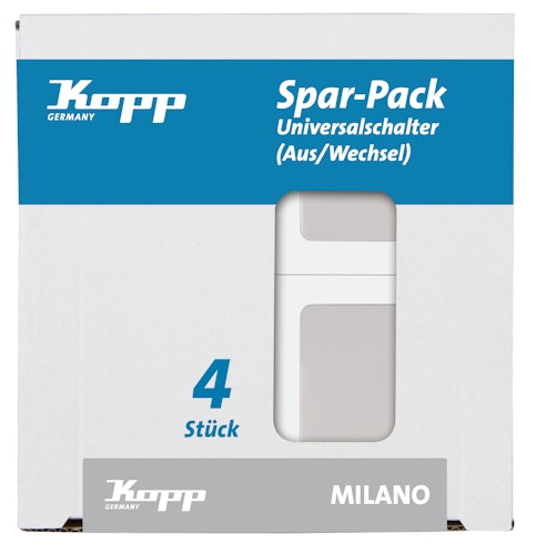 Kopp Universalschalter MILANO weiß Profi-Pack