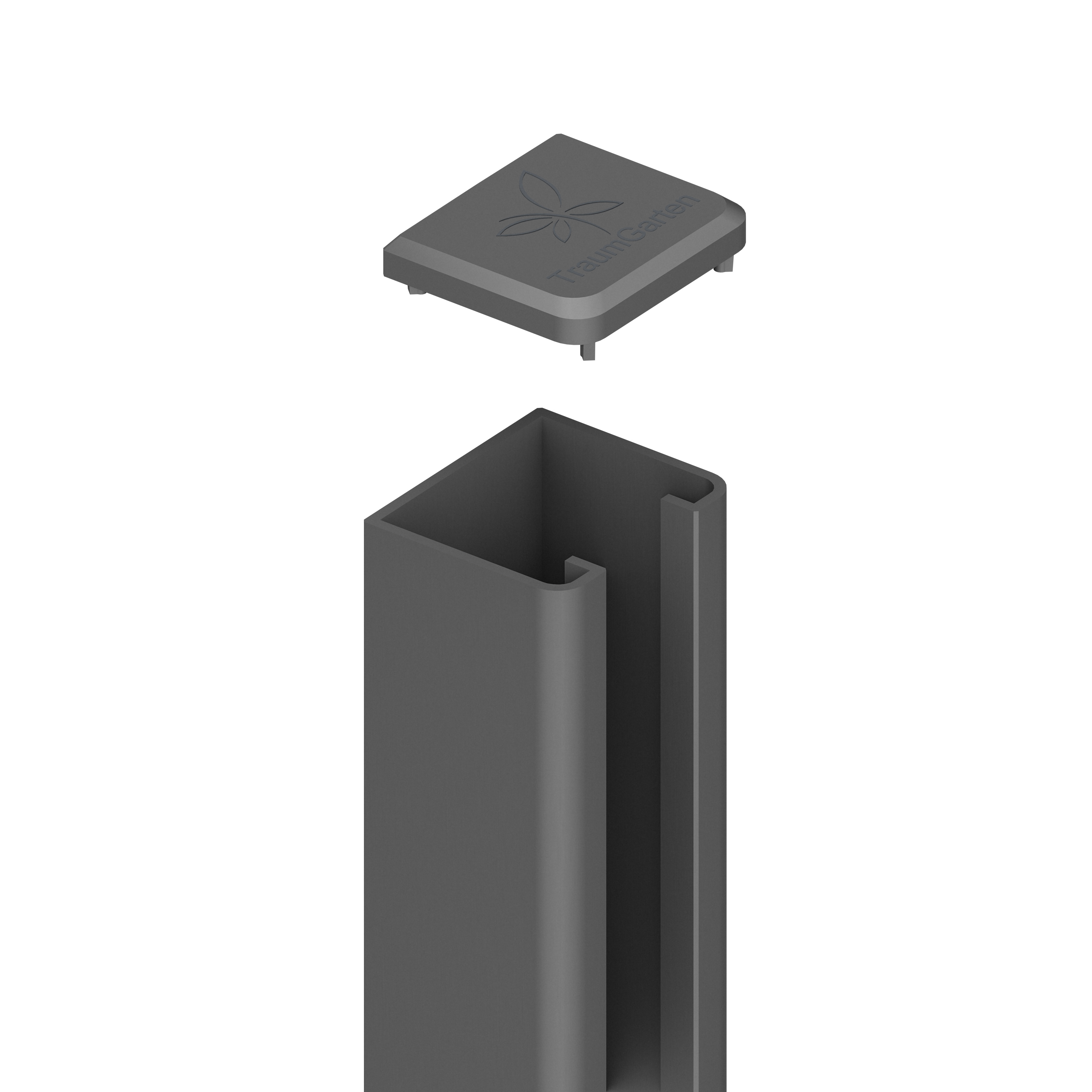 TraumGarten System U-Montageprofil-2380-anthrazit