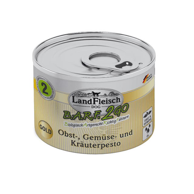LandFleisch Hund B.A.R.F.2GO Obst-, Gemüse und Kräuterpesto 200gVorschaubild