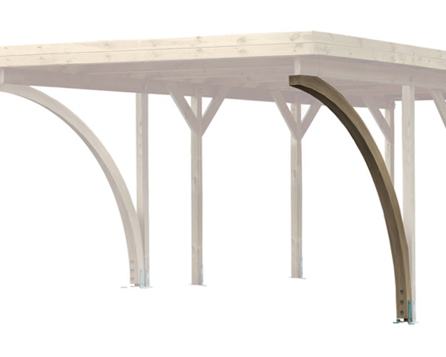 Karibu Rundbogen / Einfahrtsbogen für Carport 9 x 9 cm