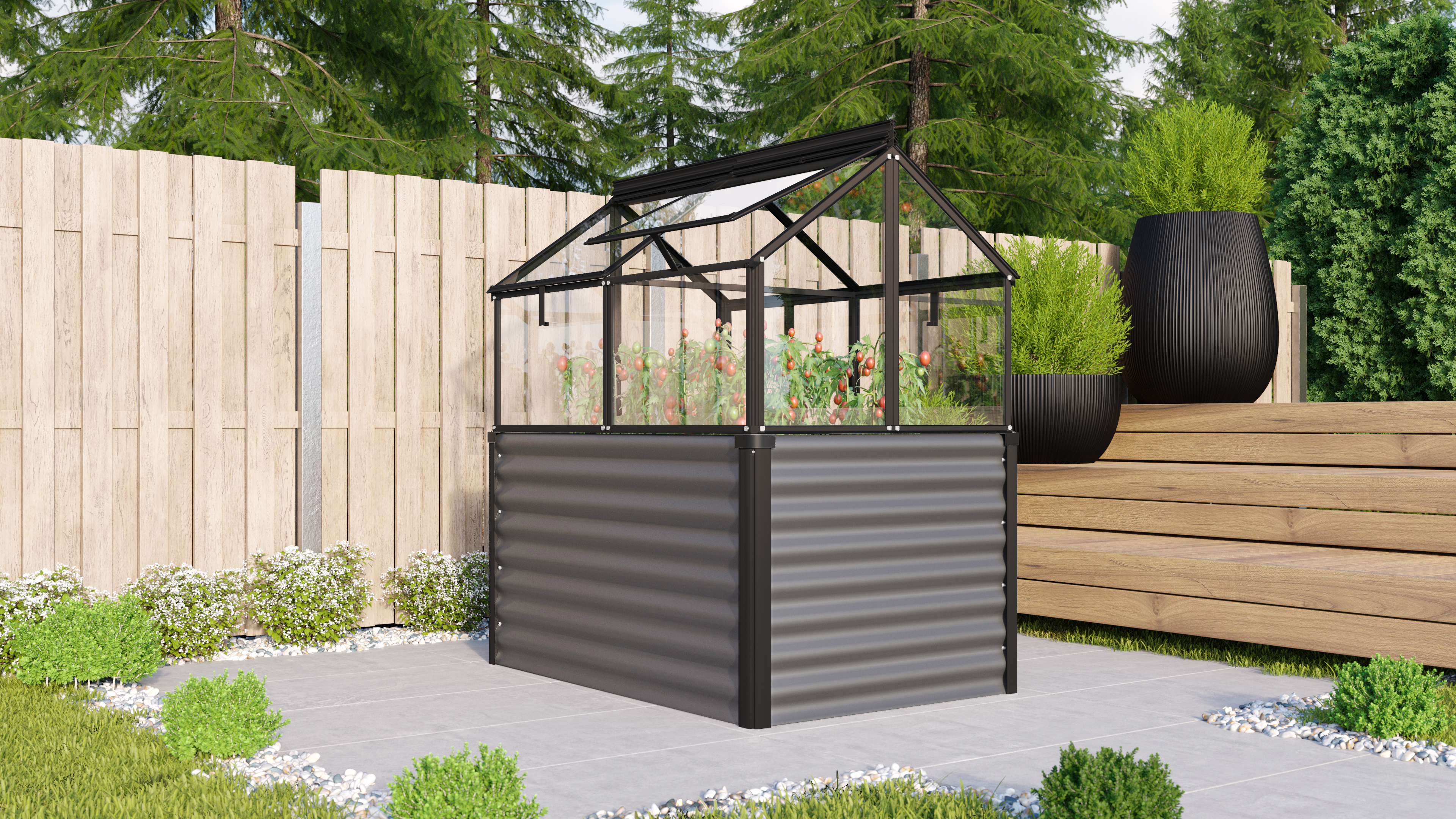 Vitavia Hochfrühbeet Paris mit 4 Dachfenstern B 119 x T 83 x H 72 cm