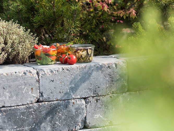 Diephaus Mauerstein ANTIK GEK. BASALT 42/21/14 CM 72/DBP