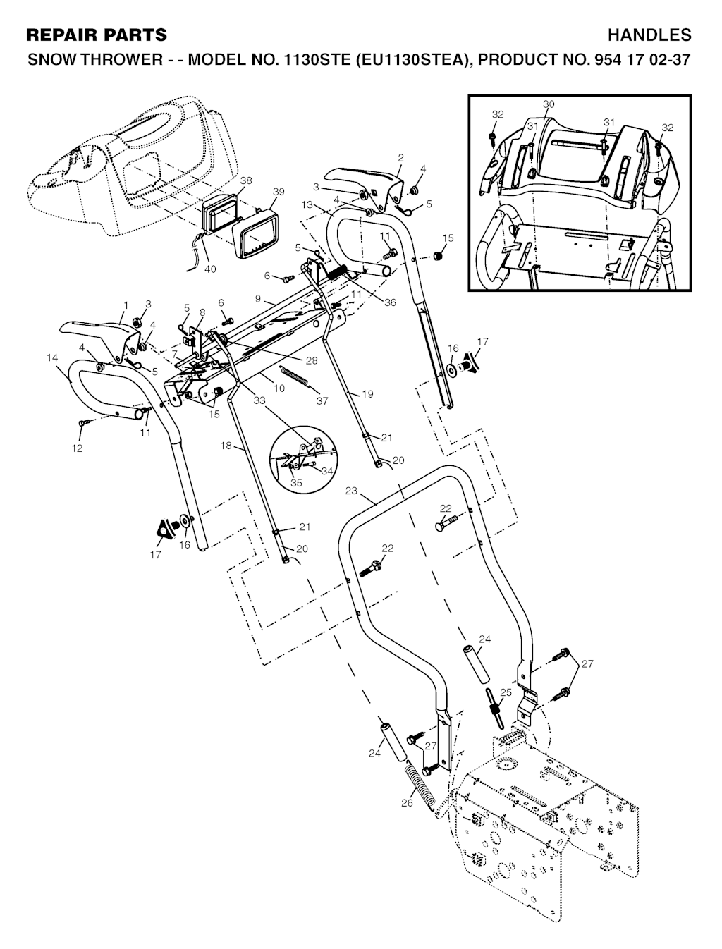 Explosionszeichnung Ersatzteile
