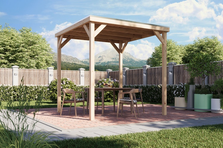 Karibu Pavillon Cubeco mit Flachdach