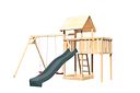 Vorschaubild Akubi Kinderspielturm Lotti mit Satteldach inkl. Wellenrutsche, Doppelschaukelanbau und Anbauplattform