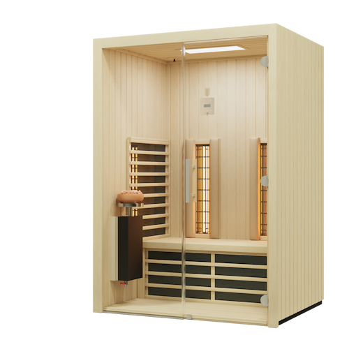 Infraworld Infrarotkabine TrioSol Glas 145 Espe RG inkl. 5-teiligem gratis Zubehörset