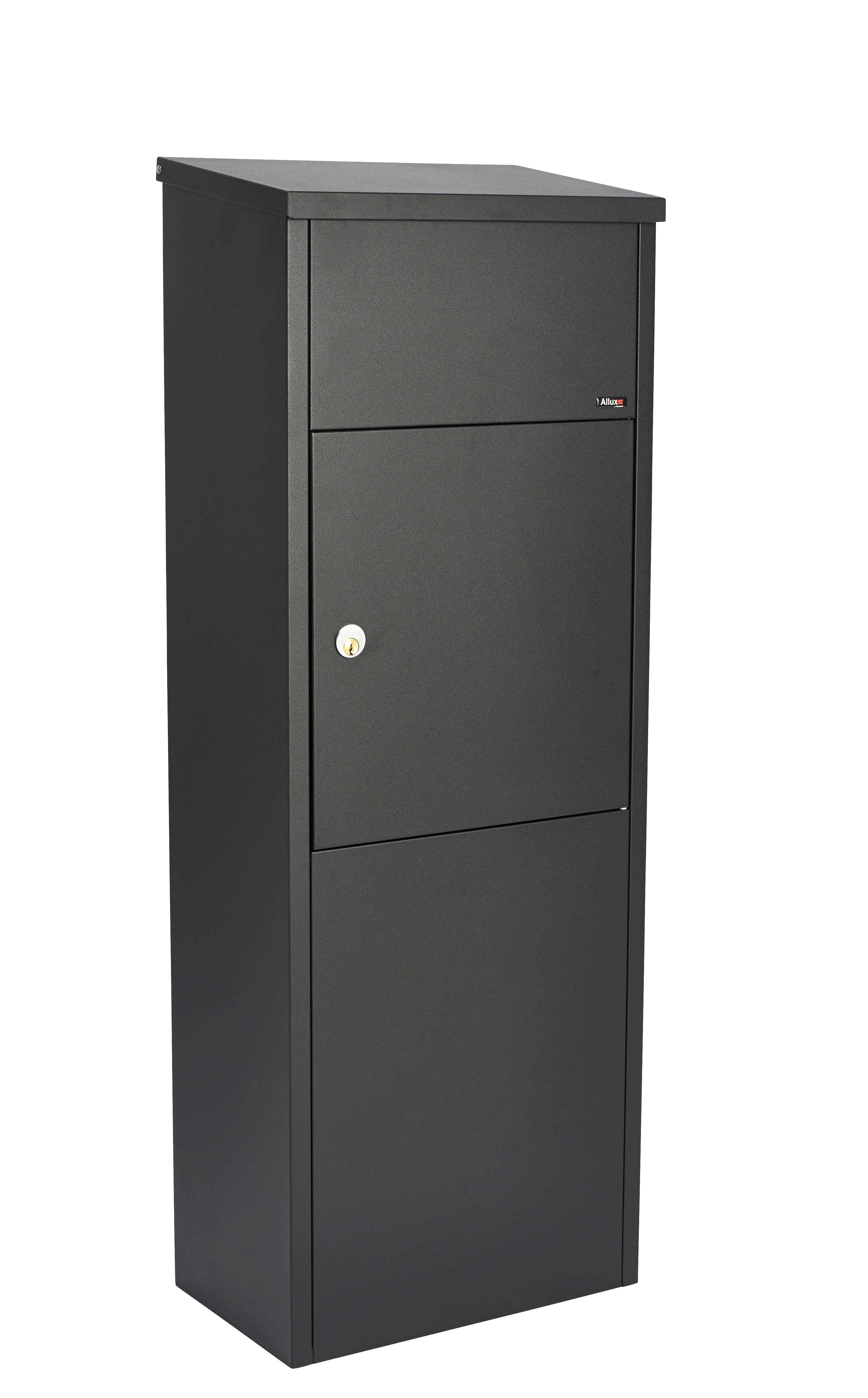 ALLUX 600  Paket-Briefkasten - Schwarz mit Ruko Schloss
