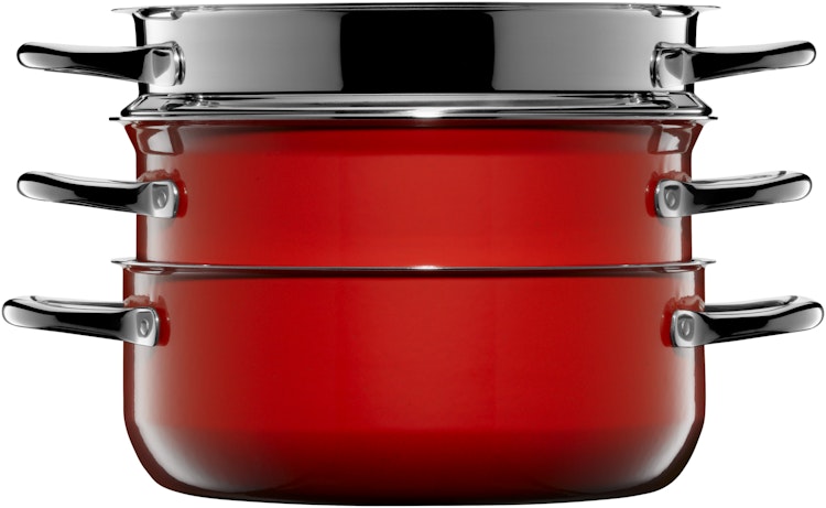 WMF Topf-Set Fuisontec Compact Red 3-tlg.