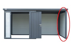 Wolff Finnhaus WPC Seiten-/Rückwand 20 Anthrazit für Modell 20 (1 STück)Zubehörbild