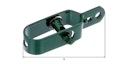 Vorschaubild Alberts® Drahtspanner mit Stahlnuss, verzinkt, grün Kst.b., Gesamtlänge 100 mm, Größe 2 610692