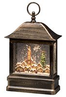 Konstsmide Weihnachtsbeleuchtung  LED Schneelaterne mit Kirche wassergefüllt