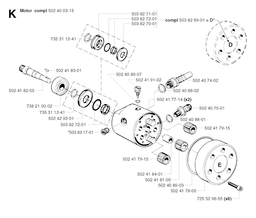 Explosionszeichnung Ersatzteile