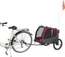 Vorschaubild TRIXIE Fahrrad-Anhänger 2.0 schwarz/rot Größe M (63 x 68 x 75 (137) cm)