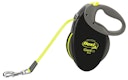 flexi NEON GIANT Gurt 8m schwarz/neongelb Roll-Leine für Hunde