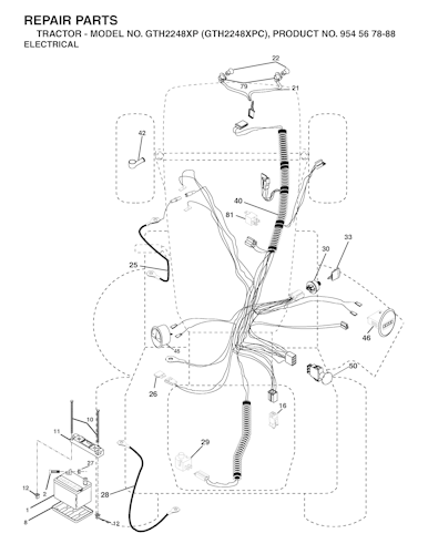 Husqvarna Gartentraktoren GTH2248 XP, GTH2248 XPC, 954567888, 2003-07
