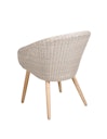 Vorschaubild Garden Pleasure Gartenmöbel Set FREMONT / ARVADA, Tisch Ø 110 + 4 Sessel, Akazie / Polyrattan Pfeffergrau / Kissen 100 % Polyester Taupe