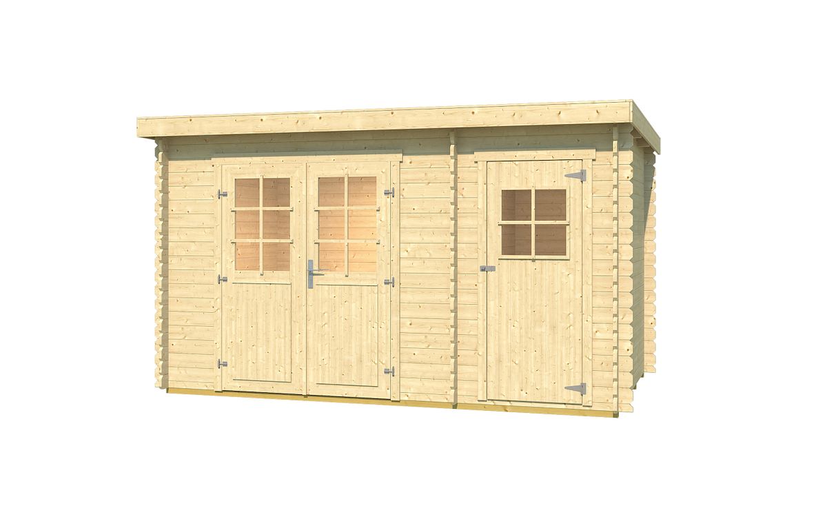 Weka Gartenhaus 254 - 28 mm-370 x 200 cm (Gr. 1) - 50 % Rabatt auf Dacheindeckung