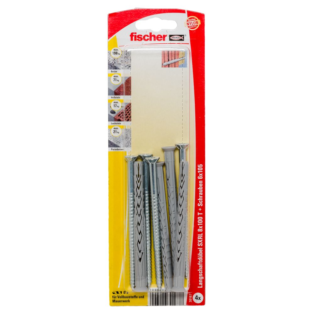 FISCHER Langschaftdübel SXRL 8x100 T K (4 St.)