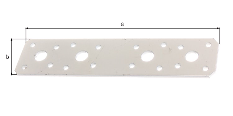 Alberts® Flachverbinder weiß kunststoffbeschichtet  180x40 mm