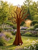Badeko Baum-Deko 300 cm hoch in EdelrostoptikZubehörbild