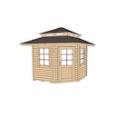 Vorschaubild Weka 28 mm Gartenhaus 149 A 5-Eck mit Dachaufsatz