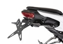 Vorschaubild PROTECH X-SHAPE Kennzeichenhalter SET mit Reflektor und Beleuchtung Alu & Stahl Schwarz für HONDA CB125R