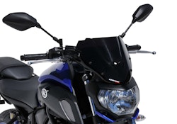 ERMAX Naked-Bike-Scheibe Sport Acrylic durchsichtig Schwarz getönt für YAMAHA MT-07