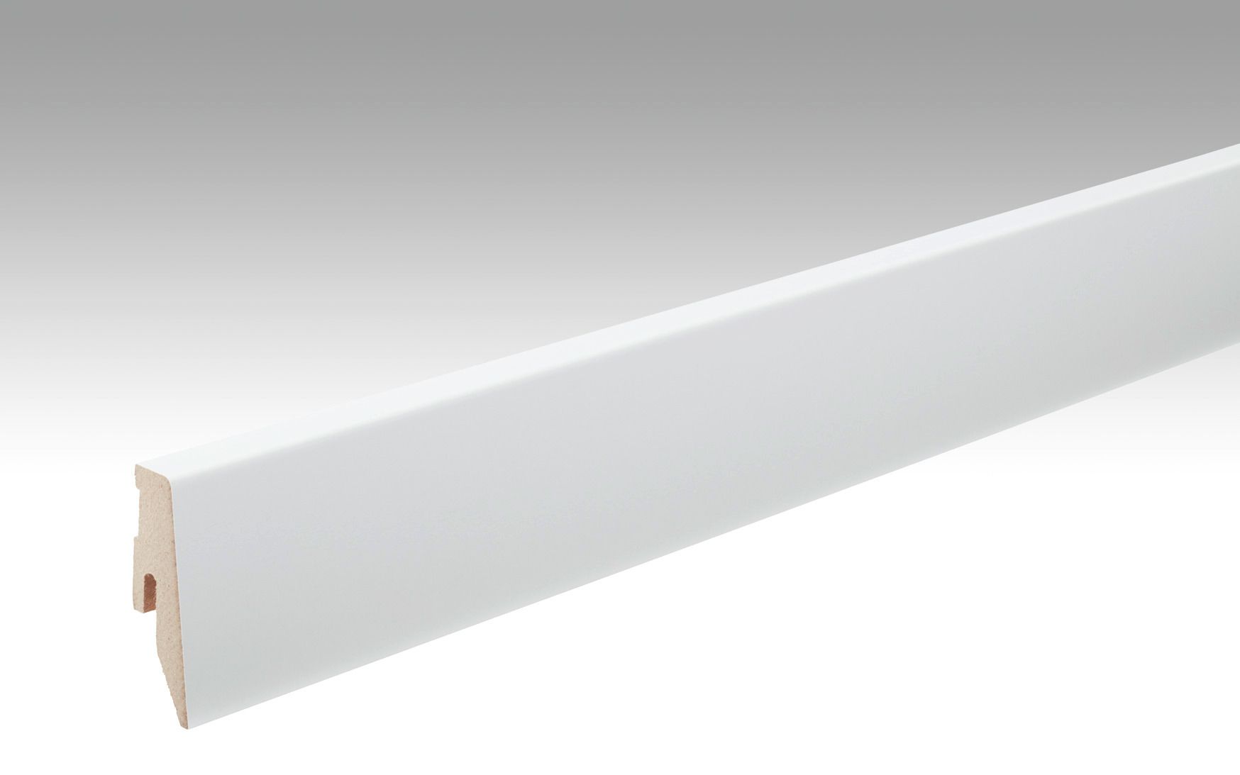 MEISTER Fussleiste Profil 3 PK  Uni weiß glänzend DF 324 - 2380 mm