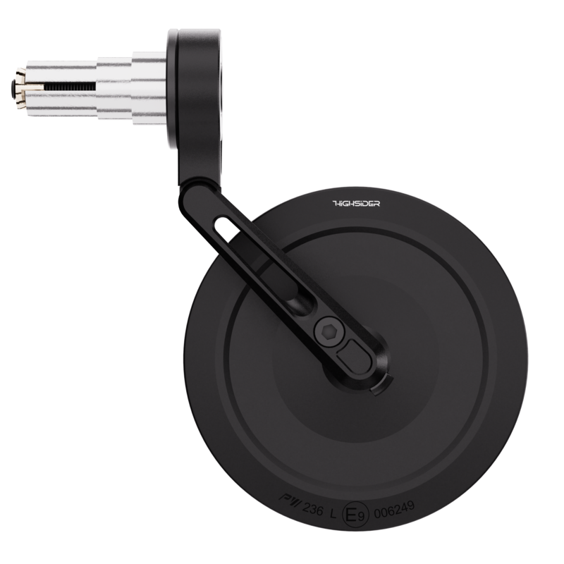 HIGHSIDER pro Lenkerendenspiegel Montana-Slim Schwarz Kurz (1Stck.)