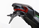 Vorschaubild PROTECH V-SHAPE Kennzeichenhalter SET mit Reflektor und Beleuchtung Alu & Stahl Schwarz für KAWASAKI Z900, Z900 (70 kW)