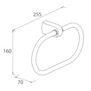 Vorschaubild Bravat Handtuchring Metasoft, chrom