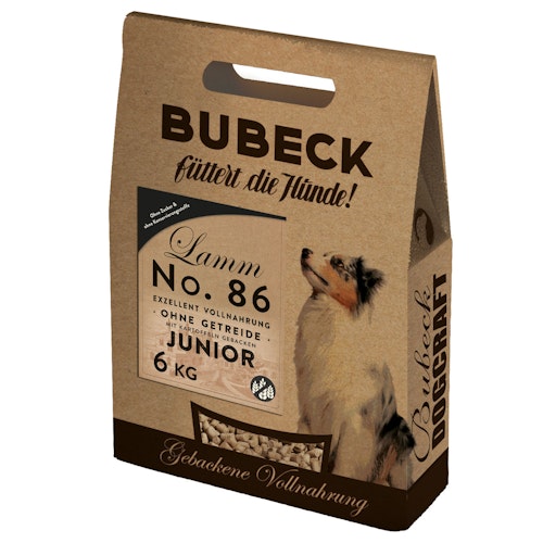 Bubeck Nr. 86 Junior Lammfleisch mit Kartoffel und Bierhefe Hundetrockenfutter