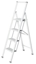 Vorschaubild Wenko Alu-Design Klapptrittleiter 4-stufig, weiß