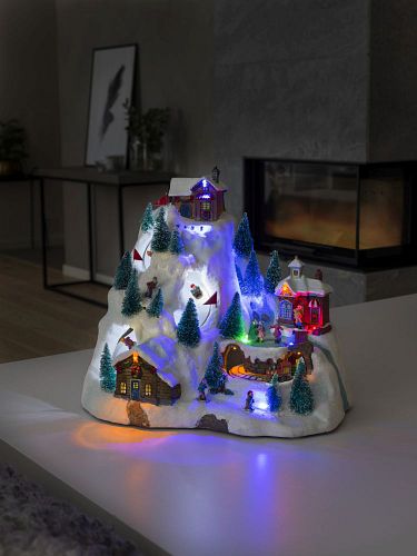 Konstsmide Weihnachtsbeleuchtung  LED Skipiste 15 bunte Dioden Innen